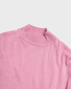 Women Casual high <b>Neck</b> Long Sleeve Sweatshirt Crop Knit Fabric Solid Color Regular Fit For All-Season Pullover Short Length - Product Image 5