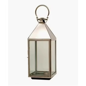 Exclusive Design Stainless Steel <b>Lantern</b> With Clear Glass Panels And Handle For Home Decoration Durable Flameless Light Feature - Product Image 2
