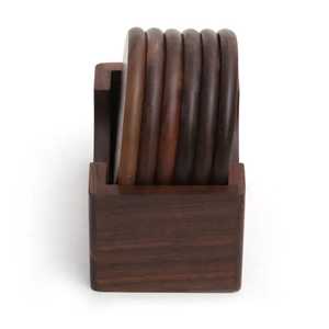 Classic Resin Decorative Solid Wood Eco-Friendly Square Tea <b>Coasters</b> Custom Mats & Pads with Insulation Feature Wooden <b>Coaster</b> - Product Image 1