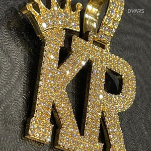 จี้ตัวอักษร VVS มอยส์ซาไนต์ เงินแท้ 925 ดีไซน์หรูหรา รับรองคุณภาพ สไตล์ฮิปฮอป ประดับเพชร รูปมงกุฎ พร้อมจี้ตัวอักษรชื่อ - Product Image 2