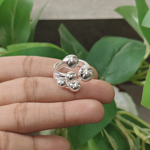 Anillos de Moda para Mujer, Joyería de Moda, Chapado en Plata de Ley 18k, Anillos de Burbuja Únicos y Modernos, Anillo de Lujo con Forma de Bola Más Vendido - Product Image 5