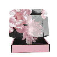 Caja de Regalo Rosa Reciclable Personalizada, Caja de Cartón Corrugado Laminado para Embalaje de Regalos de Lujo