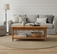 Table basse moderne pour salon, OEM ODM, écologique, pliable, gonflable, en bois d'acacia massif, meubles personnalisés pour la maison