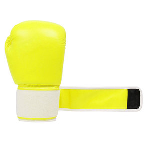 Gants de boxe jaunes en similicuir avec fermeture Velcro, équipement d'entraînement respirant, unisexe, à partir de 14 ans - Product Image 2