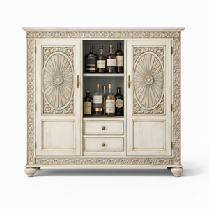 ตู้บาร์ไม้เนื้อแข็งคอลเลคชั่น Ethnic Flow ลดราคาพิเศษ สำหรับห้องนั่งเล่นหรือห้องรับประทานอาหาร และใช้ในงานบริการรับรองแขก สำหรับขายส่ง - Product Image 1