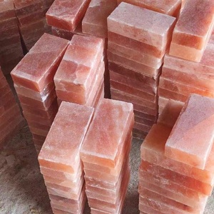 Brique de sel de l'Himalaya naturelle, une face naturelle, une face polie, pour décoration murale intérieure, fabricant en gros - Product Image 1