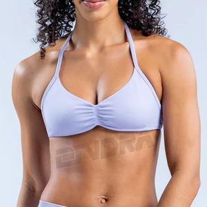 Sujetador deportivo de cuello en U sin costuras, sin espalda, con tiras ajustables de soporte medio, transpirable y plegable para mujer, personalizado, ideal para fitness. ¡Venta caliente! - Product Image 3