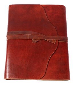 Carnet en papier de coton recyclé fait main avec logo personnalisé, couleur brun moyen authentique, design à points de couture manuels, carnets promotionnels - Product Image 1
