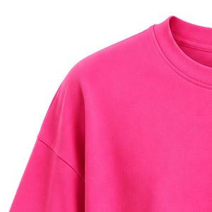 เสื้อยืดคอกลมแขนสั้นสีชมพูสด พร้อมปักโลโก้ลายตราสัญลักษณ์ Jack & Jill ที่อก และลายกราฟิกขนาดใหญ่ด้านหลัง สไตล์ลำลองแฟชั่น - Product Image 4