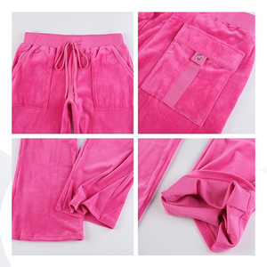 Conjunto Deportivo para Mujer, Color Sólido, con Capucha, Pantalones Largos con Bolsillos Laterales, Ropa Casual de Otoño, 100% Poliéster - Product Image 3