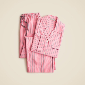 Women's Pajama Sets Organic Cotton Women's Pajama Sets Custom Front Logo Elastic Waist Sleeveless Striped Loungewear Sleepwear - Product Image 4