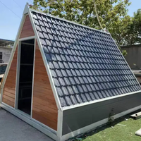 Kit de Cabane Modulaire Personnalisable en Acier Préfabriqué Moderne pour Hôtel, Villa, Maison Triangulaire Respirante de Style Côtier 58