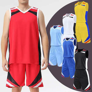 Uniforme de basket-ball léger 100% polyester pour adultes, style unique, couleur unie, haute qualité, uniformes de basket-ball pour jeunes hommes - Product Image 5