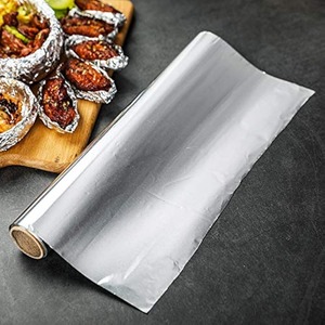 Premium Quality 30M 50M 100M 150M Food Grade Hard Aluminum Foil 12micron Thickness <b>Silver</b> Color 300mm Width Alloy 8011 Food - Product Image 6