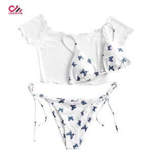 Conjunto de Bikini Personalizado para Mujer, Traje de Baño de Dos Piezas con Logotipo Personalizado en la Parte Delantera, Ecológico, de Secado Rápido, para Playa y Piscina de Verano - Product Image 3