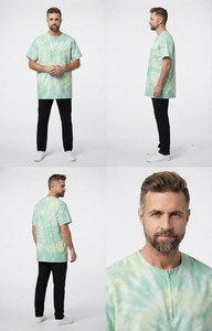 Blouse de coiffeur professionnelle pour hommes, à manches courtes et col rond, en polyester écologique et résistant à l'eau, pour la coupe de cheveux - Product Image 3