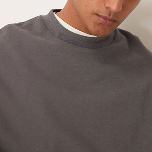 Sweat-shirt à col rond surdimensionné avec logo personnalisé, 100% coton, streetwear pour hommes, respirant, confortable, sweat-shirts pour hommes en gros - Product Image 2