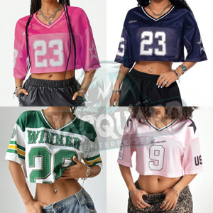 Crop top d'été pour femme, respirant, coupe ajustée, tricoté 100% coton, séchage rapide, anti-UV, écologique, maille courte, décontracté - Product Image 1