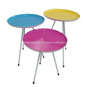 Modern Metal Nesting Side Table Set 3 Cheap Bulk Price Home Bedside Furniture Villa Hotels Restaurants Living Room Marble Finish - Product Image 6