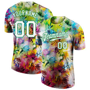 Camiseta de Béisbol Personalizada con Sublimación de Graffiti, Estilo Urbano, Uniforme de Equipo, OEM, ODM, Marca Privada, Proveedor al por Mayor - Product Image 1