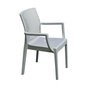 Fauteuil Command perforé gris ardoise |   Siège de laboratoire en polypropylène toutes saisons pour studio de biotechnologie commercial haut de gamme - Product Image 4