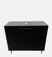 Commode de luxe moderne en os de nacre, fabriquée à la main, design durable, artisanat, couleur et taille personnalisables pour la maison et le salon