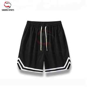 กางเกงบาสเก็ตบอลตาข่ายโพลีเอสเตอร์ทรงครอปพิมพ์ลายโลโก้แบบซับลิเมชั่นสำหรับผู้ชาย - Product Image 3