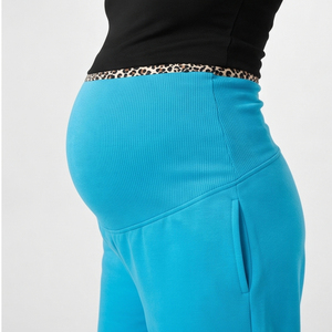 Pantalon de survêtement de maternité pour femmes enceintes, taille haute, 100% coton molletonné, pantalon de maternité en molleton épais pour femmes - Product Image 6