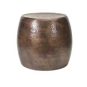 Tabouret rond en métal massif, mobilier décoratif de luxe pour salon, promo - Product Image 1