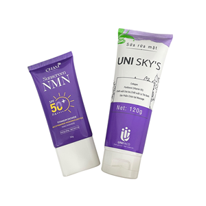 Tube cosmétique en plastique PE avec bouchon à clapet imprimé offset pour crème pour le visage de bébé - Product Image 2