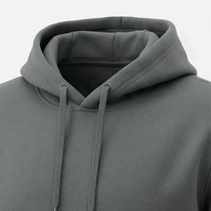Sweat à capuche oversize premium pour homme, en coton épais délavé au soleil, avec poche kangourou, épaules tombantes, style boxy, vente en gros - Product Image 4