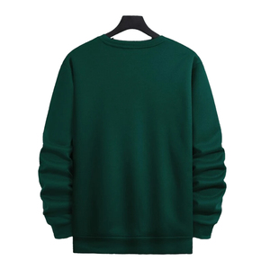 Sudadera de Hombre Marrón con Cuello Redondo, Corte Regular, Tejida, Casual, de Color Sólido y Manga Larga - Product Image 2