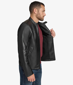 Hot Selling Men Clothing Leather Jacket New Fashion Men Leather Jacket Windproof Leather Jacket Best Material Leather Jacket New - Product Image 3
