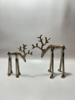Figurine de taureau moderne en aluminium noir, statue animale abstraite minimaliste, presse-papiers de bureau fait main pour mariage, maison ou bureau