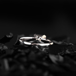 Radiant Cut Lab Grown Diamond Solitaire Ring 14K White Gold Bezel Set East West Engagement Ring Handmade <b>Bridal</b> Ring Wholesale - Product Image 6