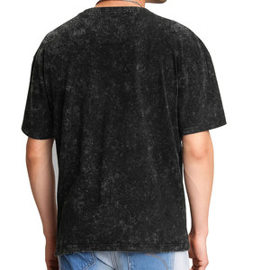 Camisetas Personalizadas con Estampado DTG, 100% Algodón Tejido, Estilo Vintage, Holgadas, Desgastadas, Hip Hop, Lisas, de Alta Calidad, Lavado Ácido, 220 GSM - Product Image 2