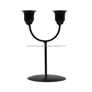 Bougeoir en fer de la meilleure qualité avec deux bras pour les fêtes et les événements spéciaux à prix raisonnable du fournisseur - Product Image 4