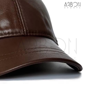 Nouvelles casquettes en cuir marron vieilli faites à la main, tendance, personnalisées, de marque, vintage, très demandées, service OEM ODM, prix de gros - Product Image 6