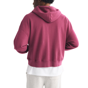 Sudadera de Lujo con Cremallera y Bolsillo Canguro, con Logo Frontal, de Forro Polar Oversize, Color Liso, Ajuste Regular, Estilo Casual para Invierno - Product Image 2
