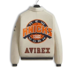 รุ่นลิมิเต็ดอิดิชั่น Avirex X Kith New York Knicks Series ผ้าเคลือบพิเศษสำหรับชุดกีฬาเมโทรโพลิแทนทรงสูง ให้ความโดดเด่นสูง - Product Image 1