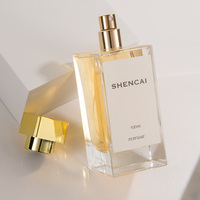 Flacons de parfum vides OEM en stock, rectangulaires et hauts, 35ml, 50ml, 100ml pour hommes, avec bouchon carré