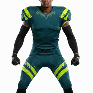 Uniforme de Fútbol Americano de Manga Corta, Talla Grande, Transpirable, Personalizado de Alta Calidad, con Logotipo Bordado y Cosido - Product Image 1