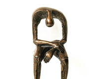 Sculpture commémorative en alliage d'aluminium, faite à la main, durable et écologique, style abstrait moderne, 33 cm (13 pouces), best-seller