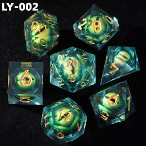 Juego de Dados de Resina de Alta Precisión, Dados Poliédricos de Resina con Bordes Afilados para Jugadores Profesionales de Juegos de Rol de Mesa, Suministros de Juego al por Mayor - Product Image 3