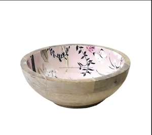 Cuenco de madera para servir para fiestas navideñas y literas para decoración de Mesa de la India - Product Image 5