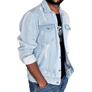 Chaqueta vaquera informal para hombre OEM, chaqueta vaquera de otoño con botones, abrigo vaquero extragrande, chaqueta vaquera de invierno para hombre - Product Image 6