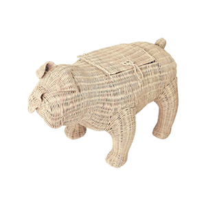 ตะกร้าหวายสานคุณภาพสูง รักษ์โลก สไตล์วินเทจ รูปสัตว์น่ารัก สำหรับเด็ก ใช้จัดเก็บของเล่น ตกแต่งบ้าน สไตล์เรียบง่าย ผลิตจากเหล็กและหวาย นำเข้าจากเวียดนาม - Product Image 1