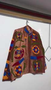 Veste Suzani en velours cuivré, motif brodé Becket ball, manteau bohème, cadeau pour une amie - Product Image 4