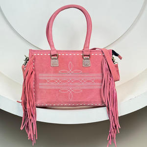 กระเป๋าสะพายข้างหนังนิ่มสีชมพูสำหรับผู้หญิง, ใหม่2025ตะเข็บบูทหนังกลับกระเป๋าถือแบบสะพายข้างแบบถือหนังแท้แบบตะวันตก - Product Image 6