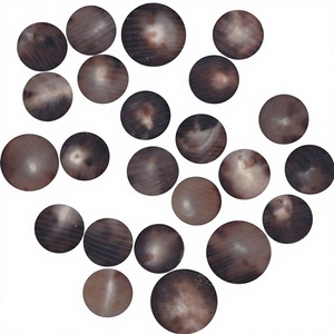 Botones de cuerno de vaca/búfalo premium, ecológicos y a la moda, diseño en blanco marrón, 4 agujeros, patrón cuadrado, cuentas de base plana, los más vendidos. - Product Image 6